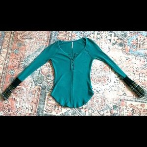 Free people thermal long sleeve shirt